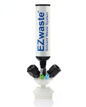 EZWaste® HPLC Universal Stackable VersaCap®GL45 Solvent Waste System, Cap-Only W/ Exhaust Filter, Six(6x) Ports OD Tubing -3.2 mm (1/8") or 1.6 mm (1/16"), Three (3x) Hose Barb 3.2mm (1/8") or 9.5 mm(3/8"), Three (3x) OD Tubing 12.7 mm (1/2"), 1/EA