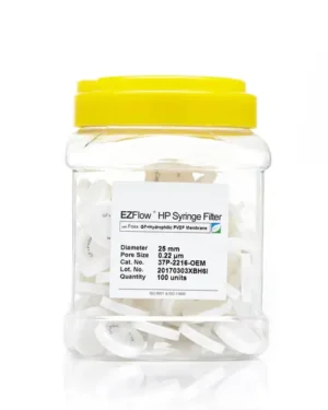 EZFlow® Non-Sterile High Particulate Syringe Filter, 0.22 µm Hydrophilic PVDF w/ Glass Fiber Prefilter, 25 mm, 100/PK