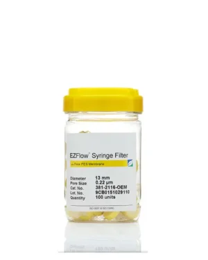EZFlow® Non-Sterile Polyethersulfone (PES) Syringe Filters, 0.22 µm Pore Size Membrane for Prefiltration and Sample Prep, 13 mm, 100/PK