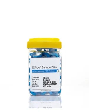 EZFlow® Non-Sterile Hydrophilic PVDF Syringe Filters, 0.45 µm Pore Size Membrane for Prefiltration and Sample Prep, 13 mm, 100/PK