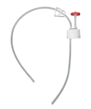 EZBio® Single Use Cap Assembly, Disposable Aseptic Transfer Caps, 38-430 mm VersaCap with Vent and Dip Tube, EZTop Replacement for 250 mL Foxx or Nalgene Bottles, Sterilized, 20/CS