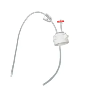 EZBio® Single Use Cap Assembly, Disposable Aseptic Transfer Caps, 53 mm (53B) VersaCap with Vent and Dip Tube, EZTop Replacement for 2,000 mL (2 L) Foxx or Nalgene Bottles, Sterilized, 20/CS