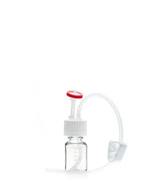 EZBio® Single Use Media Bottle Assembly, 60 mL Sterilized Polycarbonate (PC) Bottles for Aseptic Sampling and Sterile Storage, 38-430 mm VersaCap with Vent and Dip Tube, 10/CS