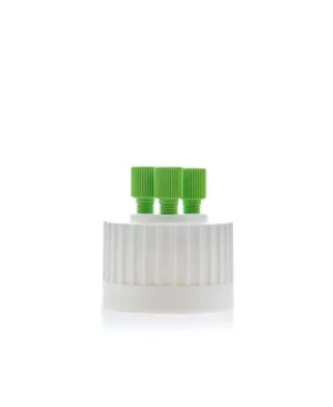 ChromCap™ 100 HPLC Cap Assy, 38-430, Adapter w Vent Hole, Three (3x) Ports3.2mm (1/8") or 1.6 mm (1/16"), OD Tubing, 1/EA