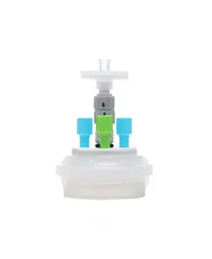 ChromCap™ 300 HPLC Solvent Reservoir VersaCap® GL45 System with Class VI PTFE Adapter & Safety Air Inlet Valve, Cap-Only, Three (3x) Ports 3.2 mm (1/8") or 1.6 mm (1/16") OD Tubing , 1/EA