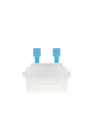 ChromCap™ 100 HPLC Cap Assy, GL45, Adapter w Vent Hole, Two (2x) Ports3.2mm (1/8") or 1.6 mm (1/16"), OD Tubing, 1/EA