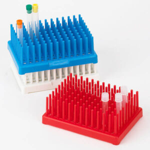 Peg Tube Rack, 13mm, 96-Place, Blue