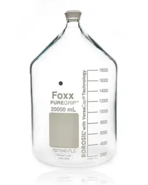 PUREGRIP® Rhino Safety Coated Glass Bottles, Clear, 20L, with GL45 VersaCap