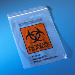Specimen bag, zipper closure, 6x9"