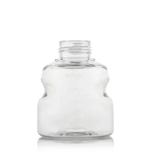 EZBiopure Titanium Round Bottle, PETG, 500mL, GL45 Neck with No Cap, Non-Sterile, 24/CS