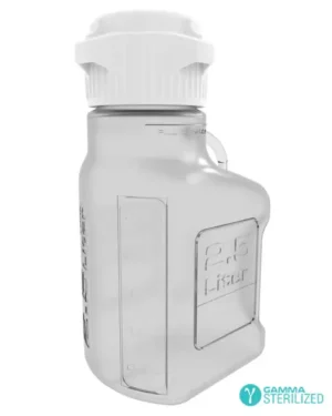 EZBio® 2.5 L (0.5 Gal) Gamma Sterilized Double Bagged PETG Space Saving Carboy with 83 mm (83B) VersaCap® and 3.25 L Max Capacity, Large Pinched Handles, 1/EA