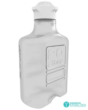 EZBio® 20 L (5 Gal) Gamma Sterilized Double Bagged Autoclavable Polycarbonate (PC) Space Saving Carboy with 83 mm (83B) VersaCap® and 26.5 L Max Capacity, Large Pinched Handles, 1/EA