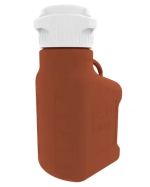 EZBio® Carboy, Amber HDPE, 2.5 L, No Spigot, VersaCap® 83 mm, Double Bagged, Non Sterile, 1/EA