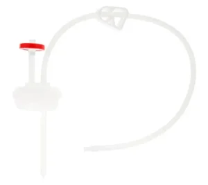EZBio®pure Titanium Round SU 125mL Cap Assembly w/ EZBio® Tubing, Plug and GL45 VersaCap®, 20/CS