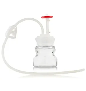 EZBio®pure Titanium Round SU 125mL Bottle Assembly, PETG w/ EZBio® Tubing, Plug and GL45 VersaCap®, 10/CS