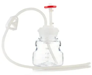 EZBio®pure Titanium Round SU 250mL Bottle Assembly, PETG w/ EZBio® Tubing, Plug and GL45 VersaCap®, 10/CS