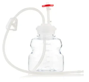 EZBio®pure Titanium Round SU 500mL Bottle Assembly, PETG w/ EZBio® Tubing, Plug and GL45 VersaCap®, 10/CS