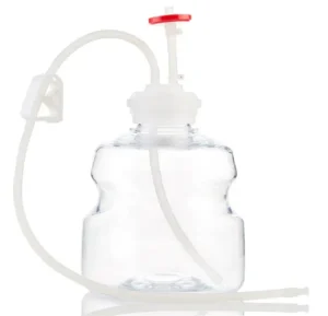 EZBio®pure Titanium Round SU 1L Bottle Assembly, PETG w/ EZBio® Tubing, Plug and GL45 VersaCap®, 10/CS