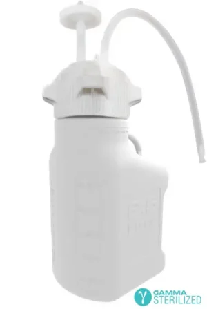 EZBio® Single Use Carboy Assembly, 2.5 L (0.5 Gal) Gamma Sterilized Polypropylene (PP) Carboy for Aseptic Transfer and Sterile Storage with VersaCap 83B (83 mm), Vent and 1/4 in ID TPE Dip Tube, 1/EA