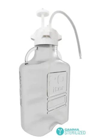 EZBio® Single Use Carboy Assembly, 20 L (5 Gal) Gamma Sterilized Polycarbonate (PC) Carboy for Aseptic Transfer and Sterile Storage with VersaCap 83B (83 mm), Vent and 1/4 in ID TPE Dip Tube, 1/EA