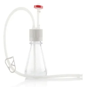 EZBio®pure Flask Assembly, 250mL, 38-430 mm Cap, Polycarbonate (PC) Baffle Base Flask with, EZBio Tubing and Plug, 10/CS