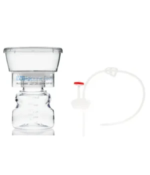 EZBio®pure Feed Systems, 500mL Bottle Top Filter, 0.22µm Membrane, PP Natural GL45 VersaCap®  w/ adapter 2x 1/8 HB w/ diptube, EZBio® TPE Tubing, Plug and Vented,  4/CS