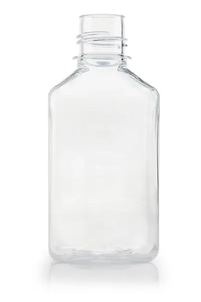EZBio® Titanium Square, Polyethylene Terephthalate Glycol (PETG) Media Bottles, Non-Sterile Storage Bottles, 38-430 mm Neck, 500mL, No Cap, 48/CS