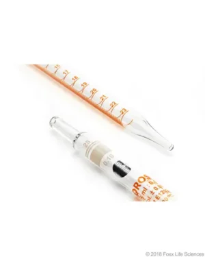 Borosil® Reusable Class A Serological Pipettes (Pipets) with Permanent Amber Graduations and Individual Serial Numbers, Batch Certificate, 25 mL, 10/CS