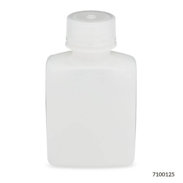 Bottle, Wide Mouth, Rectangular, HDPE, 125mL