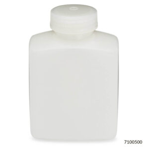 Bottle, Wide Mouth, Rectangular, HDPE, 500mL