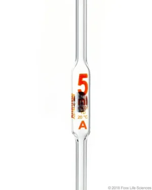 Borosil® Pipettes, Volumetric, Class A, 5 mL, Individual Cert, 10/CS
