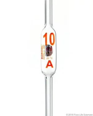 Borosil® Pipettes, Volumetric, Class A, 10 mL, Individual Cert, 10/CS
