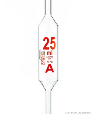 Borosil® Volumetric Pipette Class A, 25 mL, Batch Certificate, 10/CS