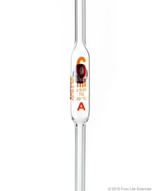 Borosil® Volumetric Pipette Class A, 6 mL, Batch Certificate, 10/CS