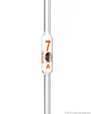 Borosil® Volumetric Pipette Class A, 7 mL, Batch Certificate, 10/CS