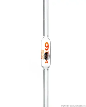 Borosil® Volumetric Pipette Class A, 9 mL, Batch Certificate, 10/CS