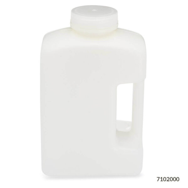 Bottle, Wide Mouth, Rectangular, HDPE, 2000mL
