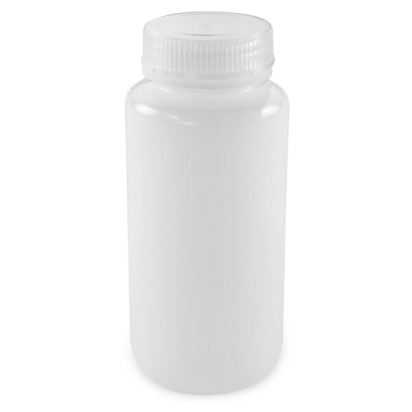 Bottle, Wide Mouth, Round, HDPE, 500mL