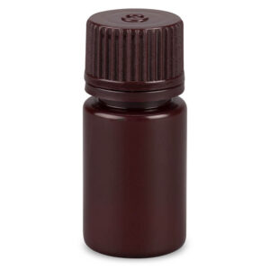 Bottle,Amber Narrow Mouth,Rnd,HDPE,15mL