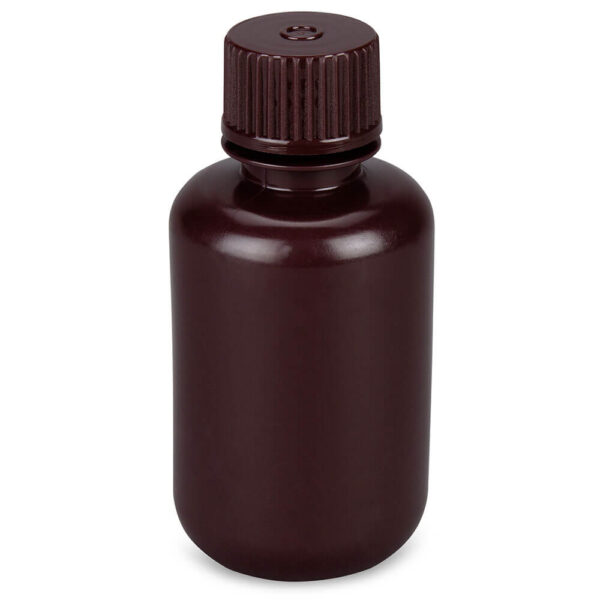 Bottle, Amber Narrow Mouth,Rnd,HDPE,60mL