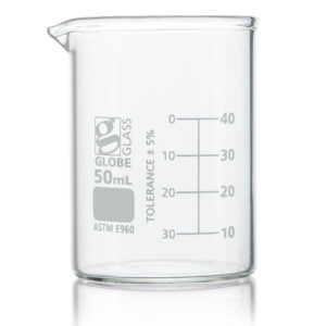 Beaker, Globe Glass, 50mL, ASTM E960