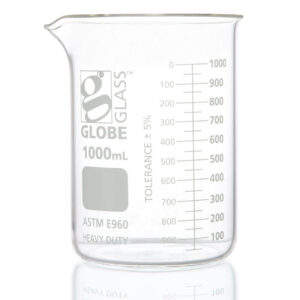 Beaker, Globe Glass, 1000mL, Low Form