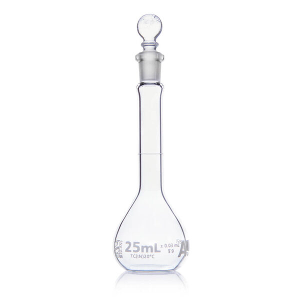 Flask, Volumetric , Globe Glass, 25mL