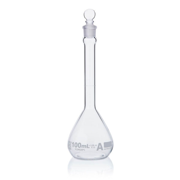Flask, Volumetric , Globe Glass, 100mL