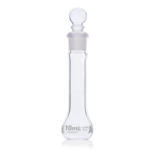 Flask, Volumetric, Globe Glass, 10mL
