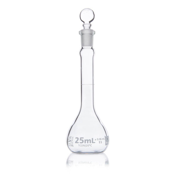 Flask, Volumetric , Globe Glass, 25mL