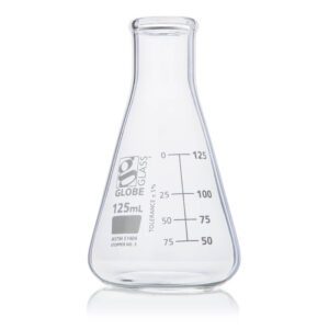 Flask, Erlenmeyer, Globe Glass, 125mL