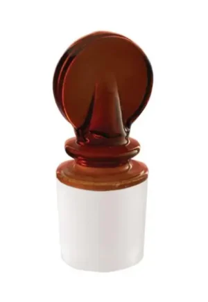Borosil® Amber Solid Penny Head Glass Stopper with Interchangeable Ground Joint 34/35, 20/CS