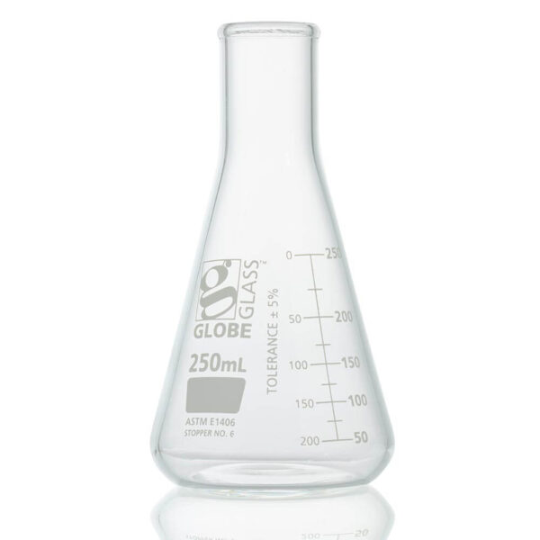 Flask, Erlenmeyer, Globe Glass, 250mL