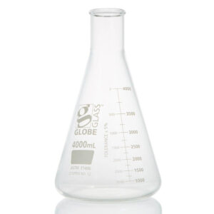 Flask, Erlenmeyer, Globe Glass, 4000mL